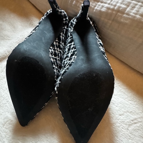 NWOT JF Ferrari Black and White Tweed Heels size 8 MARY JANES - Picture 5 of 5